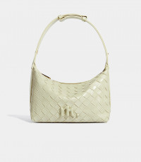 CELESTIA woven hobo bag - MOSSDOOM Pistachio color, front view.