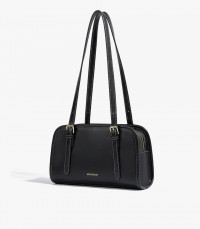 MOSSDOOM RENEE shoulder bag, Black Color, three-quarter view.