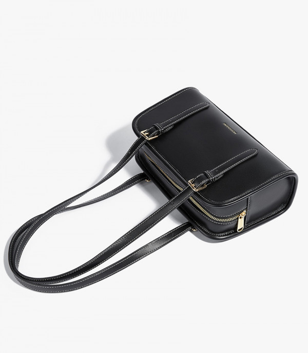 Top view of the MOSSDOOM RENEE shoulder bag, Black Color.