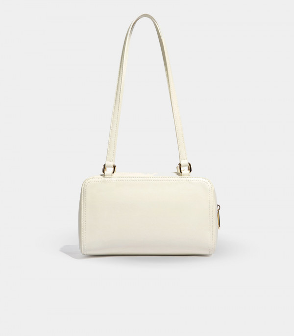 Back view of the MOSSDOOM REYNA shoulder bag, Ivory color.