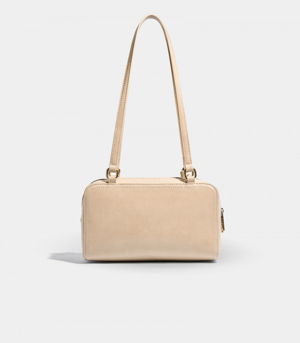 Back view of the MOSSDOOM REYNA shoulder bag, Apricot color.