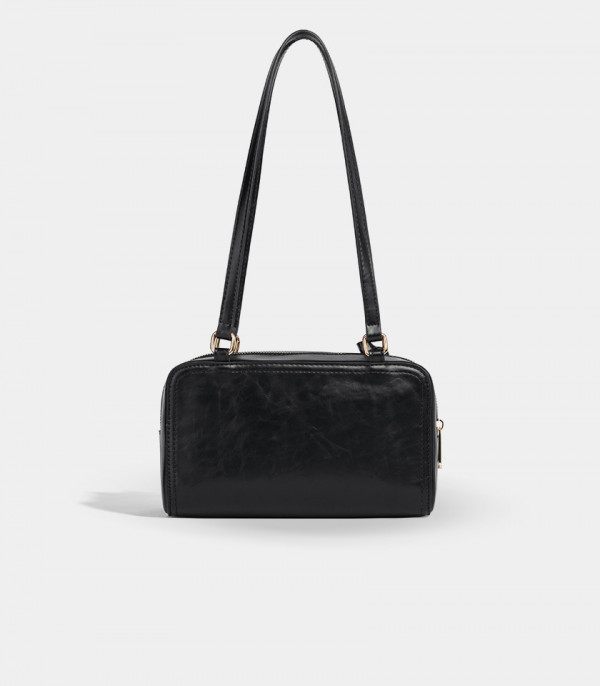 Vista traseira da bolsa de ombro MOSSDOOM REYNA cor Preto.
