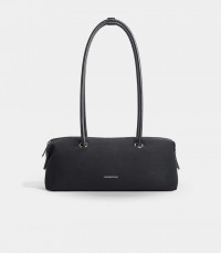 Bolsa de ombro baguete MOSSDOOM PAULA cor Preto, vista frontal.