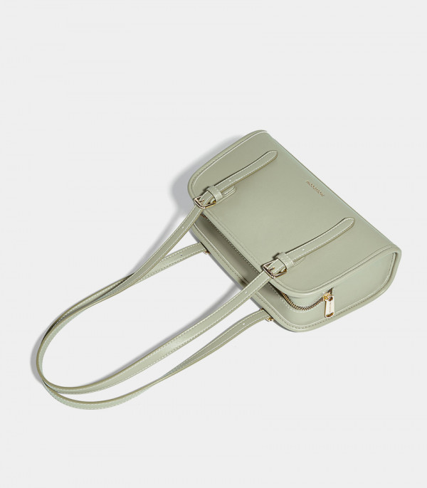 Top view of the MOSSDOOM RENÉE COLORFUL shoulder bag, Pistachio Color.