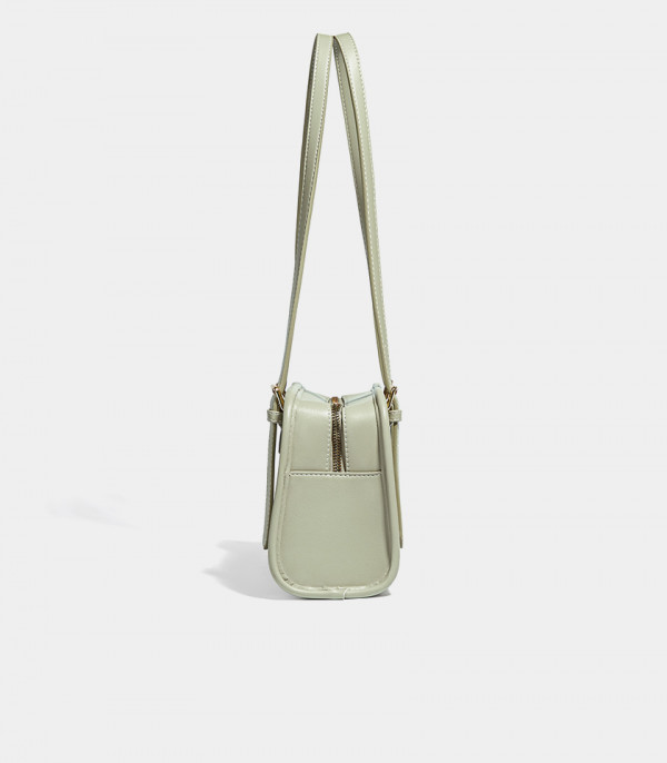 Side view of the MOSSDOOM RENÉE COLORFUL shoulder bag, Pistachio Color.