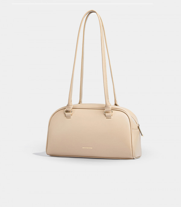 Back view of the MOSSDOOM FIONA shoulder bag, Apricot color.