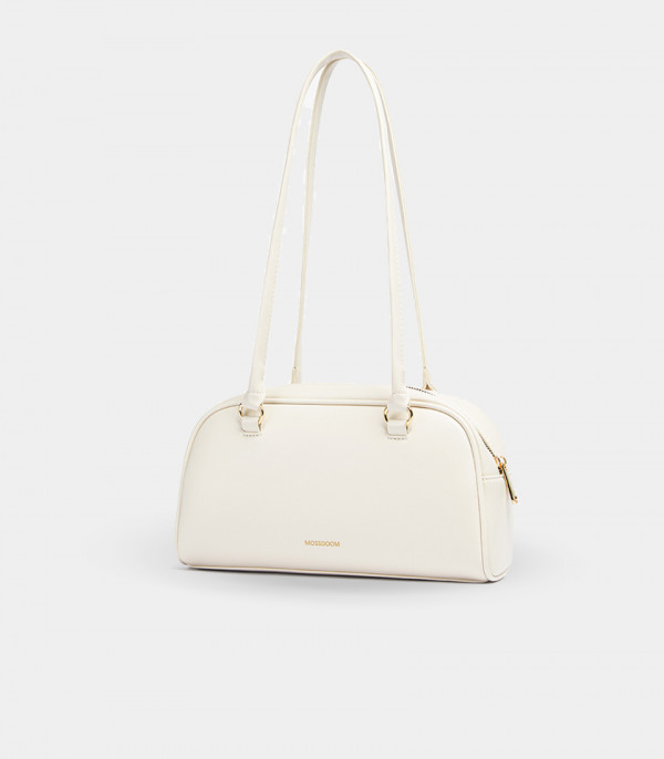 Back view of the MOSSDOOM FIONA shoulder bag, Ivory color.