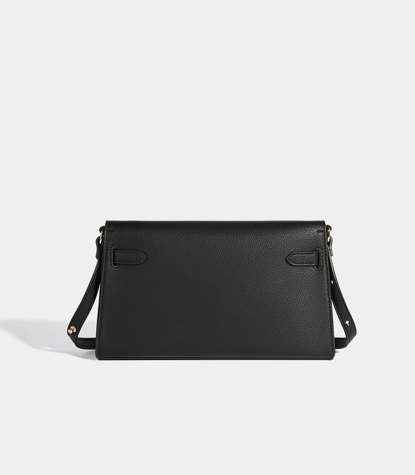 MOSSDOOM JUNIA shoulder bag, Black Color, front view.