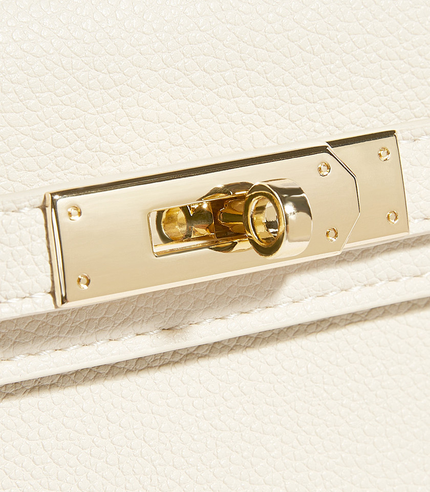 MOSSDOOM JUNIA shoulder bag, Ivory Color, front view.