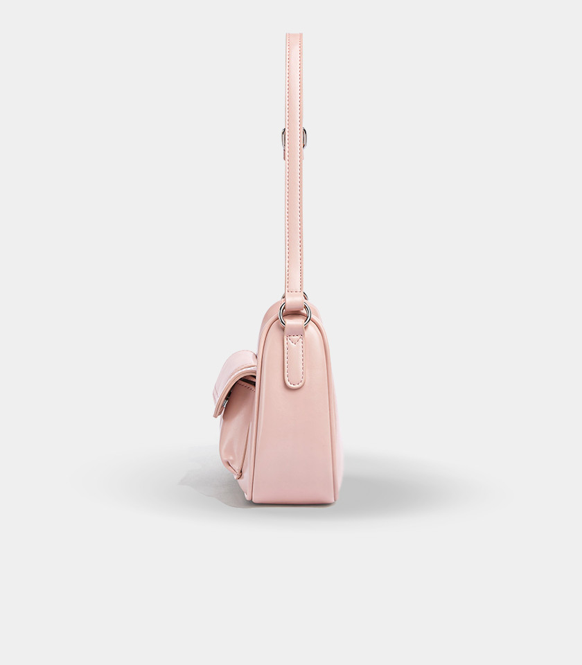 MOSSDOOM LIORA shoulder bag, Salmon Color, front view.