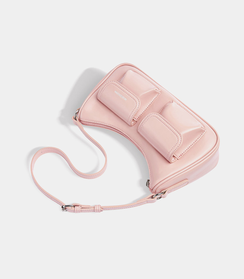 MOSSDOOM LIORA shoulder bag, Salmon Color, front view.