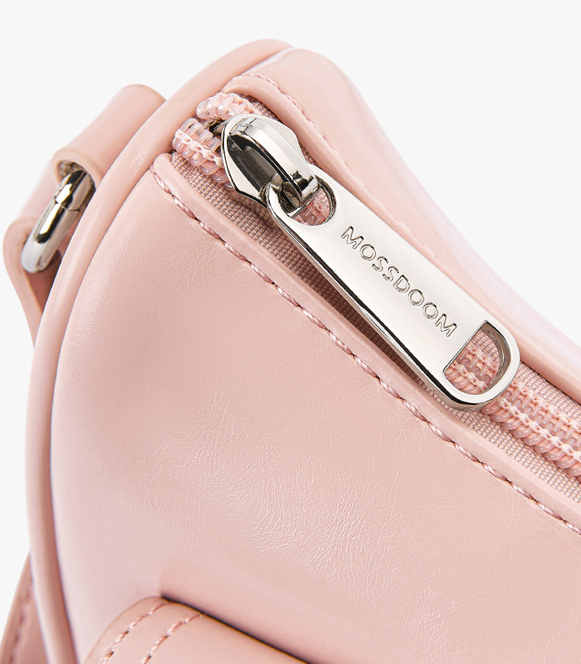 MOSSDOOM LIORA shoulder bag, Salmon Color, front view.