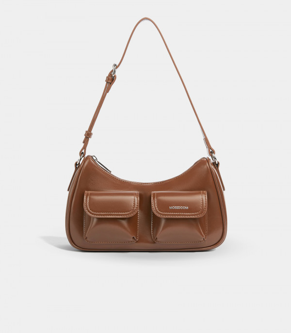 MOSSDOOM LIORA shoulder bag, Coffee Color, front view.