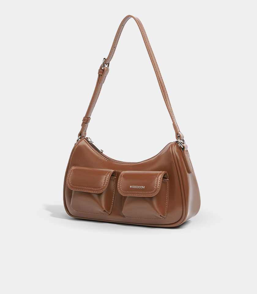 MOSSDOOM LIORA shoulder bag, Coffee Color, front view.