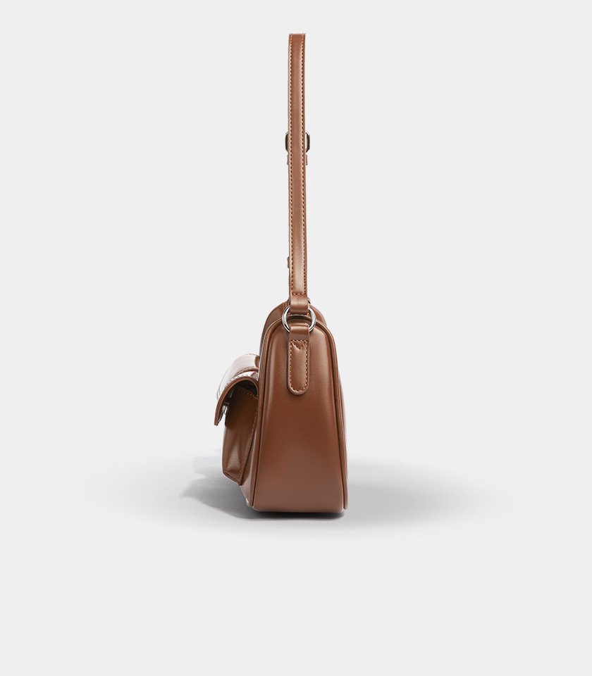 MOSSDOOM LIORA shoulder bag, Coffee Color, front view.