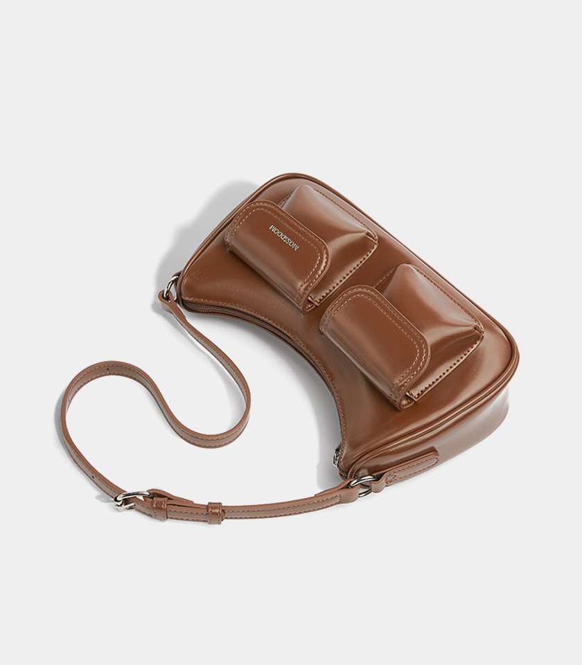 MOSSDOOM LIORA shoulder bag, Coffee Color, front view.