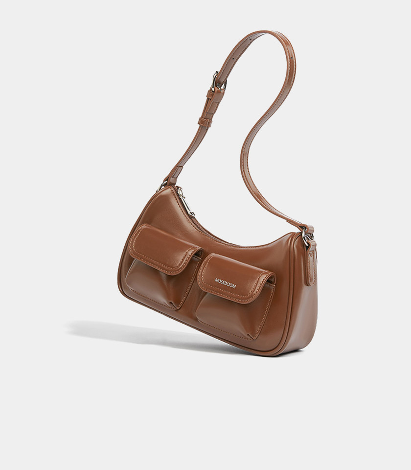 MOSSDOOM LIORA shoulder bag, Coffee Color, front view.