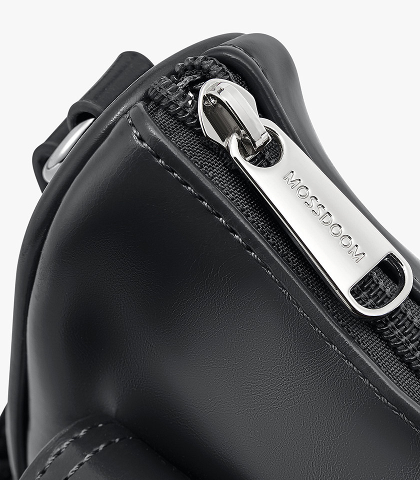 MOSSDOOM LIORA shoulder bag, Black Color, front view.