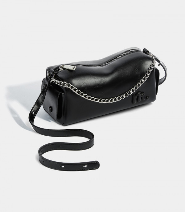 Borsa a tracolla MOSSDOOM MAELYS colore Nero, con la sua tracolla.