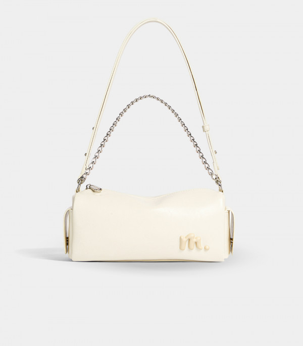 MOSSDOOM MAELYS shoulder bag, Ivory Color, front view.