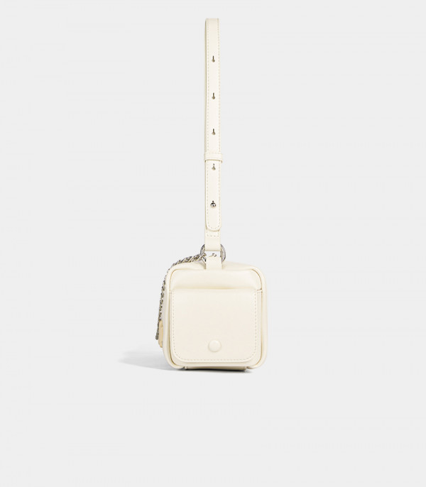 Back view of the MOSSDOOM MAELYS shoulder bag, Ivory Color.