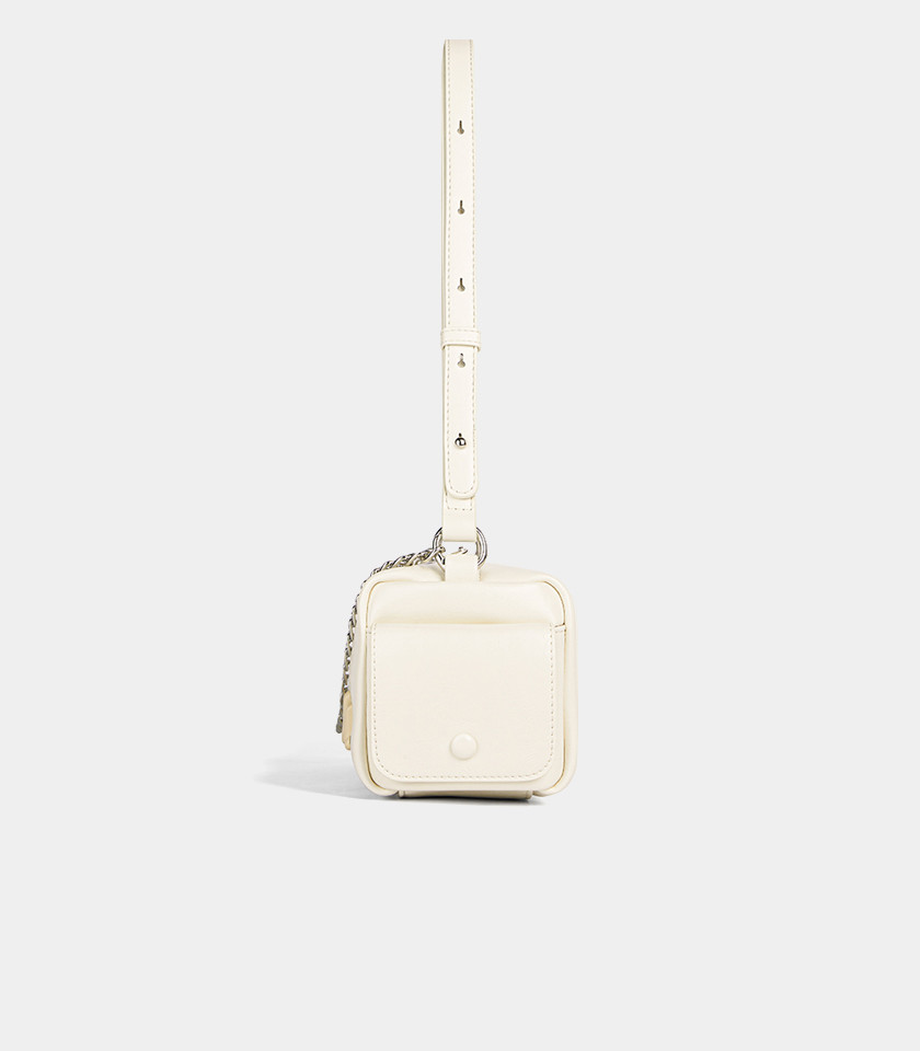 MOSSDOOM MAELYS shoulder bag, Ivory Color, front view.