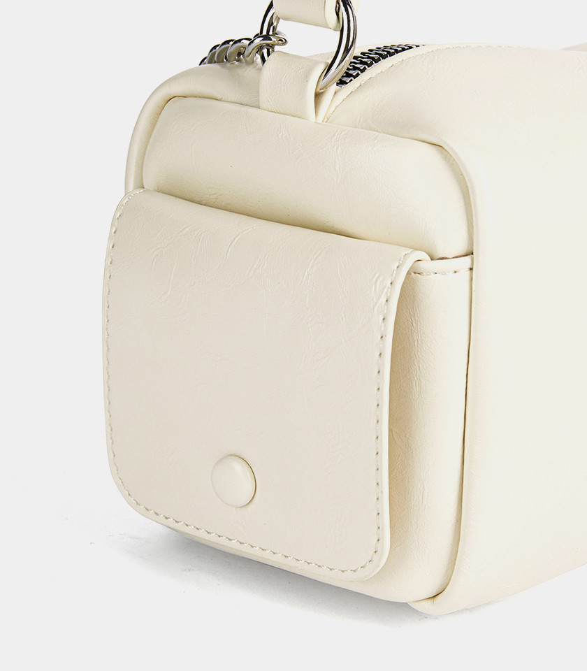 MOSSDOOM MAELYS shoulder bag, Ivory Color, front view.