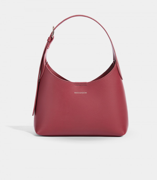 MOSSDOOM ELOWEN shoulder bag, Burgundy Color, front view.