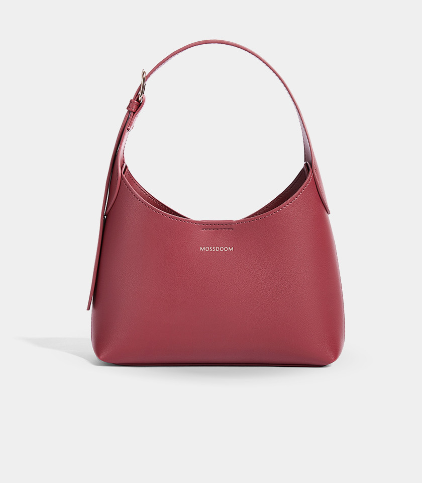MOSSDOOM ELOWEN shoulder bag, Burgundy Color, front view.