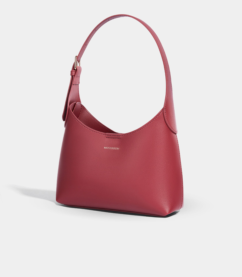 MOSSDOOM ELOWEN shoulder bag, Burgundy Color, front view.