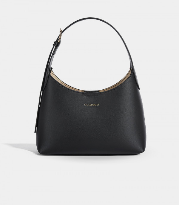 MOSSDOOM ELOWEN shoulder bag, Black Color, front view.
