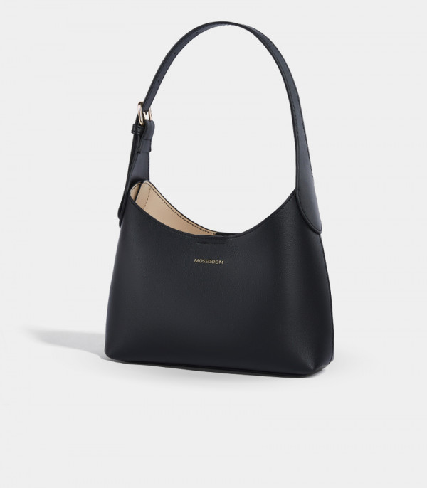 MOSSDOOM ELOWEN shoulder bag, Black Color, three-quarter view.