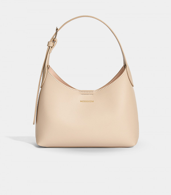 MOSSDOOM ELOWEN shoulder bag, Cream Color, front view.