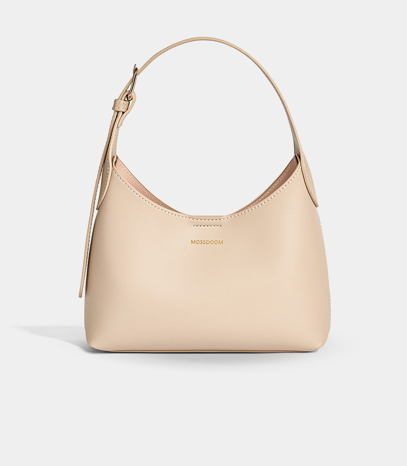 MOSSDOOM ELOWEN shoulder bag, Cream Color, front view.