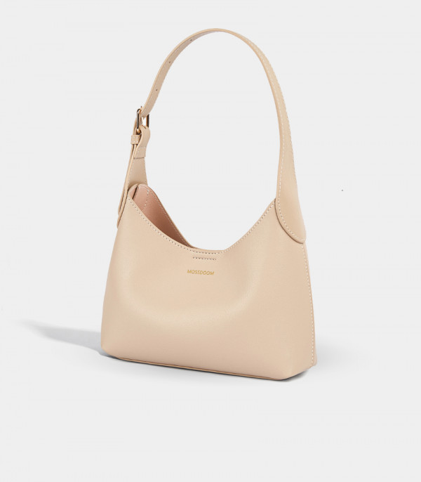 MOSSDOOM ELOWEN shoulder bag, Cream Color, three-quarter view.