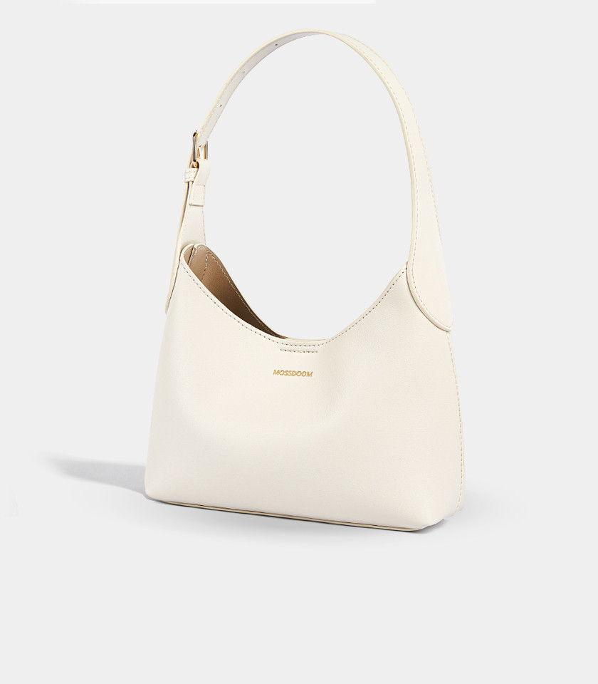 MOSSDOOM ELOWEN shoulder bag, Ivory Color, front view.