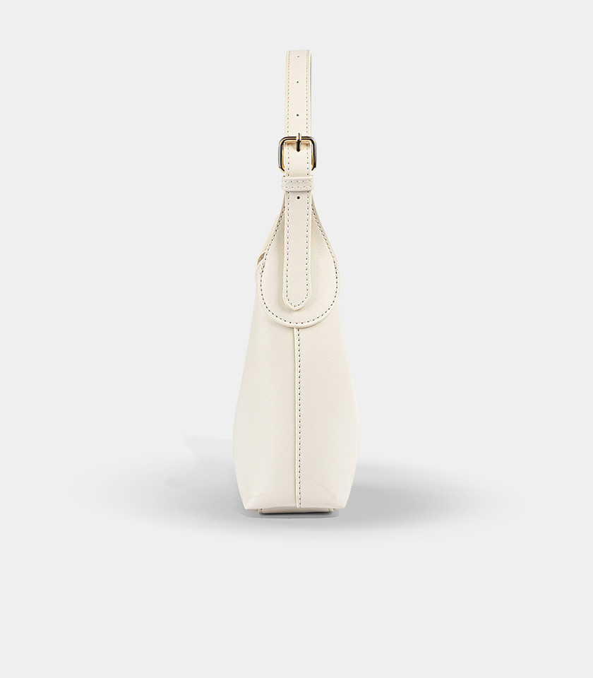 MOSSDOOM ELOWEN shoulder bag, Ivory Color, front view.