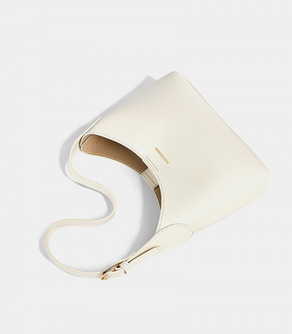 Top view of the MOSSDOOM ELOWEN shoulder bag, Ivory Color.