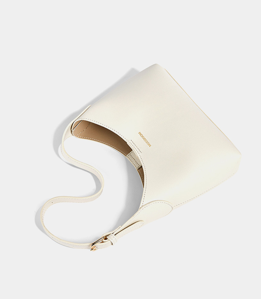 MOSSDOOM ELOWEN shoulder bag, Ivory Color, front view.