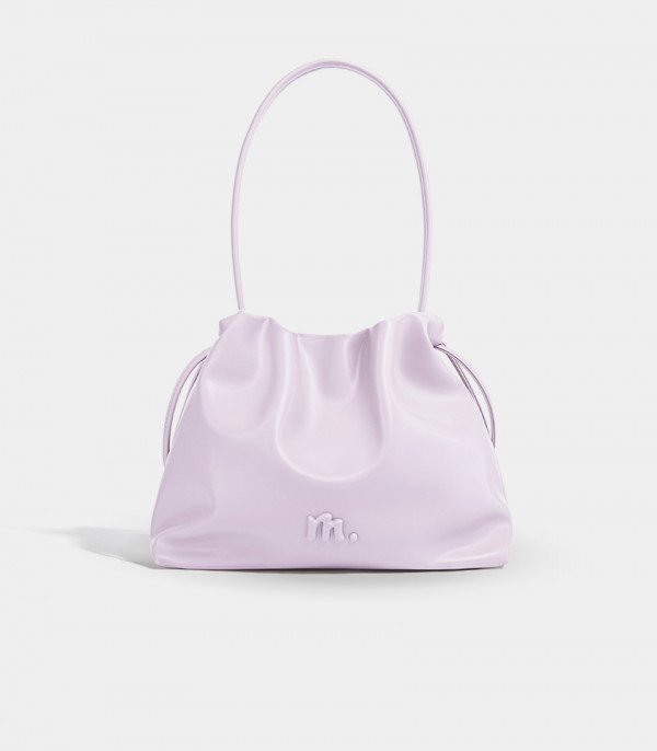 MOSSDOOM Danica lilac shoulder tote bag, front view.