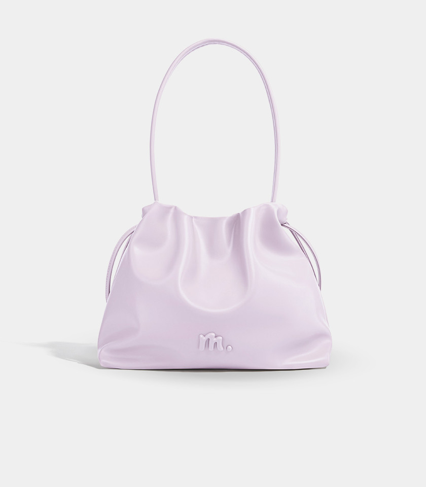 MOSSDOOM Danica lilac shoulder tote bag, front view.