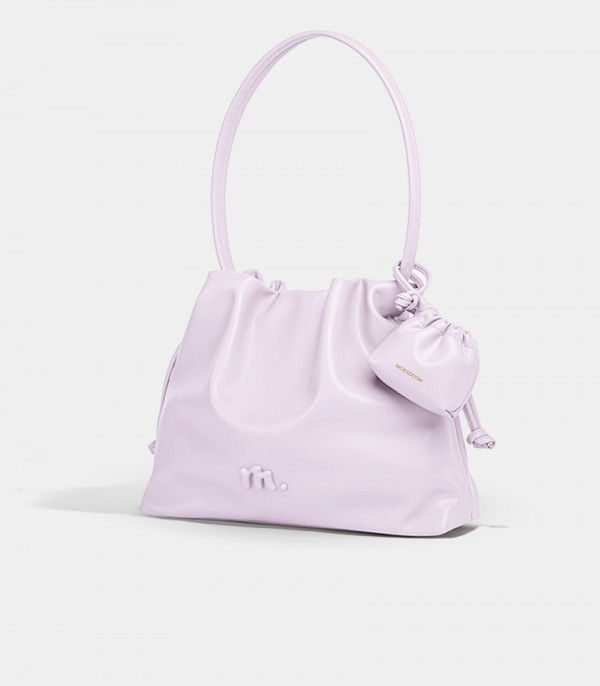 MOSSDOOM Danica lilac tote bag with its matching removable pouch.
