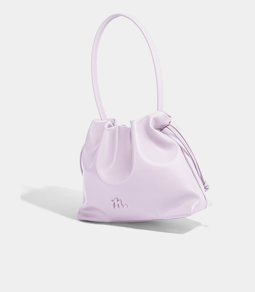 MOSSDOOM Danica lilac shoulder tote bag, front view.