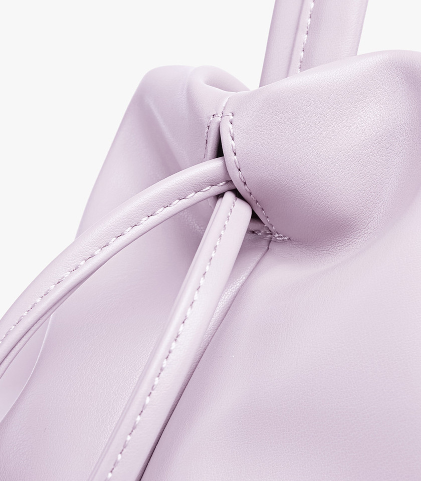 MOSSDOOM Danica lilac shoulder tote bag, front view.