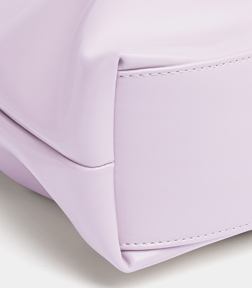 MOSSDOOM Danica lilac shoulder tote bag, front view.