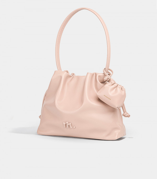 MOSSDOOM Danica pink tote bag with its matching removable pouch.