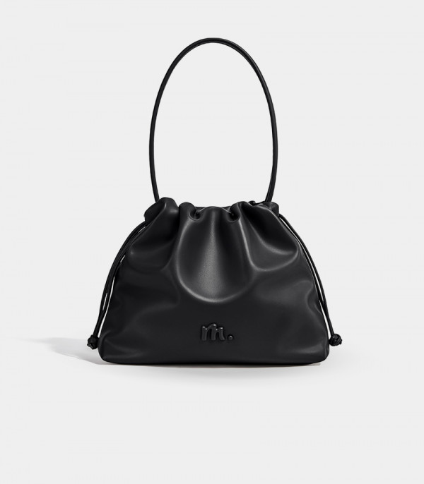 Borsa tote a spalla MOSSDOOM Danica color nero, vista frontale.