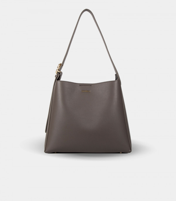 SEMPLICITO shoulder bag – CHRISBELLA Gray color, front view.