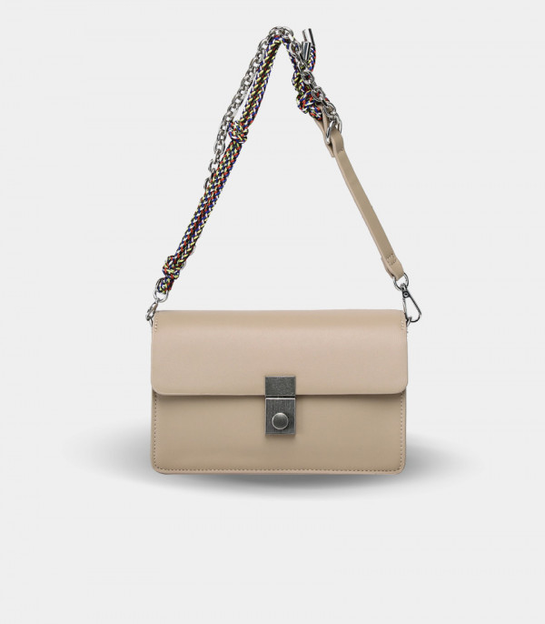 EMPREINTE FÉFÉ chain shoulder bag – Cream color, front view.