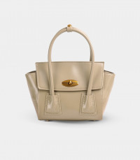 Borsa a mano con tracolla – HÉRITAGE FÉFÉ colore Avorio, vista frontale.